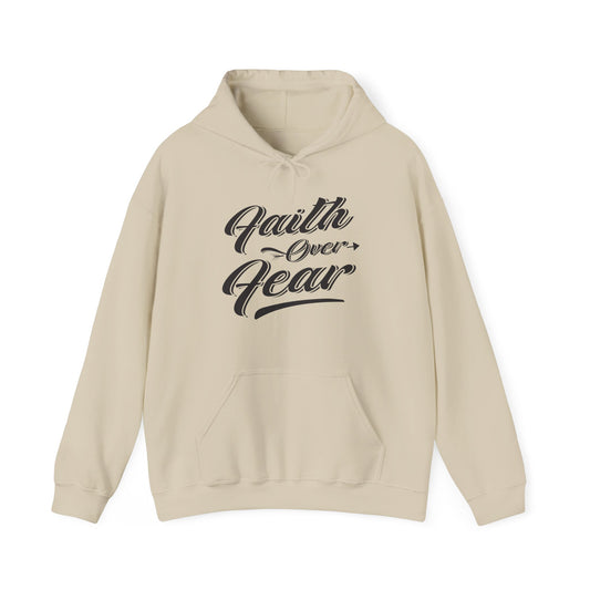 Faith Over Fear Christian Hoodie - Inspirational Unisex Sweatshirt