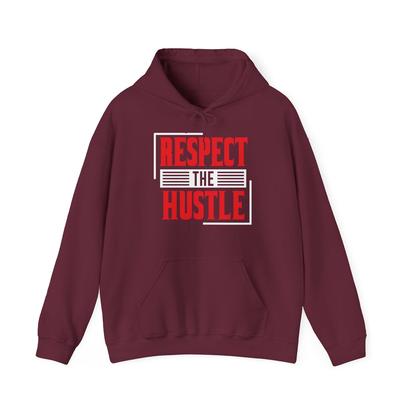 Motivational Unisex Hooded Sweatshirt - Respect The Hustle Design