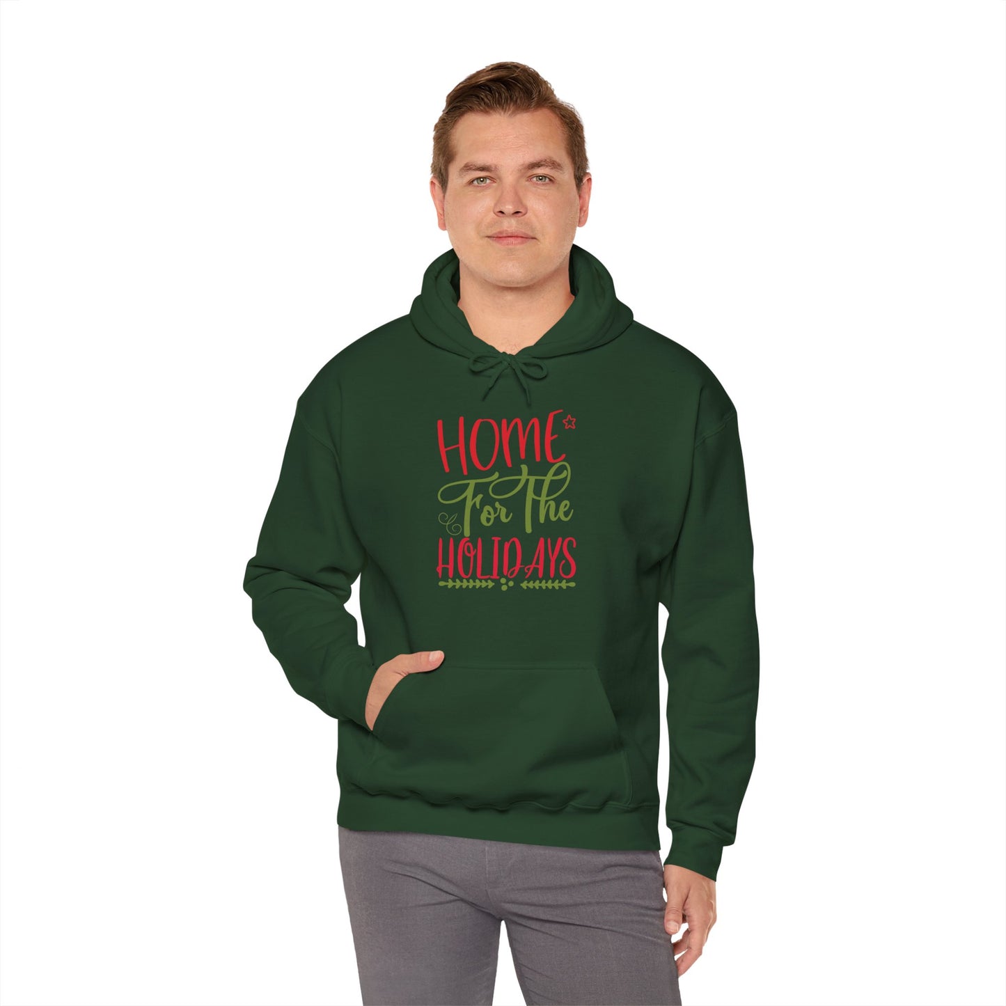 Christmas Unisex Hooded Sweatshirt - Home For The Holidays Design