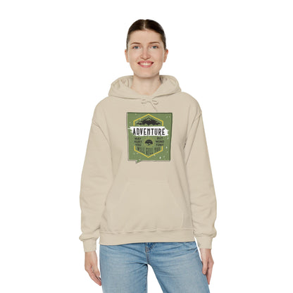 Motivational Unisex Hooded Sweatshirt - Adventure May Hurt You Design