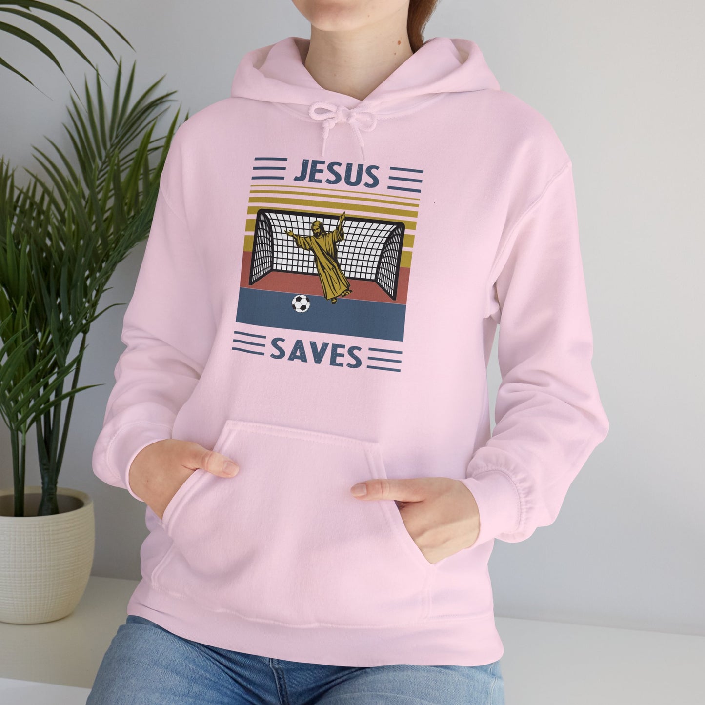 Christian Unisex Hooded Sweatshirt - Jesus Saves Design