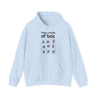 Motivational Unisex Hooded Sweatshirt - Think Outside The Box Design