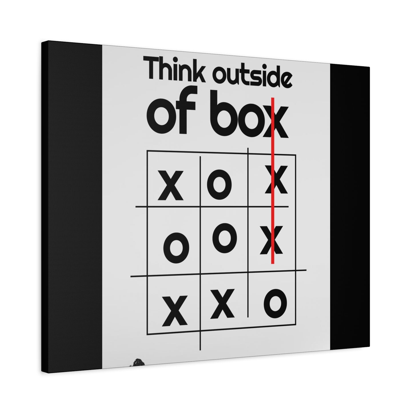 Motivational Matte Canvas, Stretched, 1.25" - Think Outside The Box Design