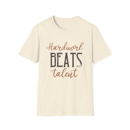 Motivational Unisex T-Shirt - Hardwork Beats Talent Design