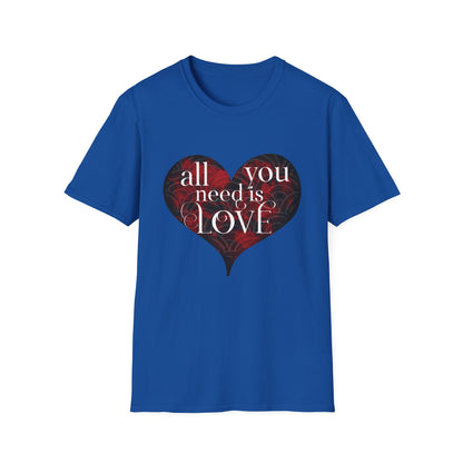 Valentine's Day Unisex T-Shirt - All You Need Is Love Design