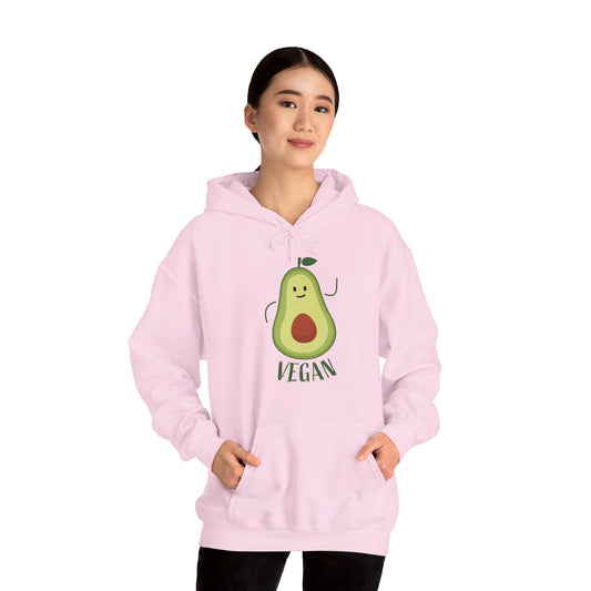 Motivational Unisex Hooded Sweatshirt - Avocado Vegan Design