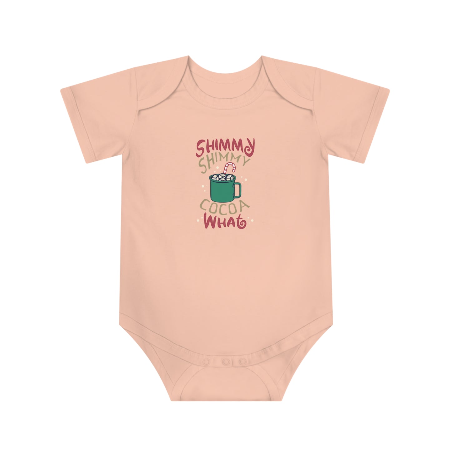 Christmas Baby Bodysuit - Shimmy Shimmy Cocoa What Color Design