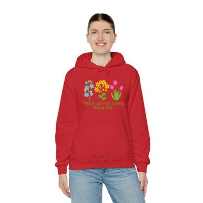 Christian Unisex Hooded Sweatshirt - Flourish Like The Flowers Design