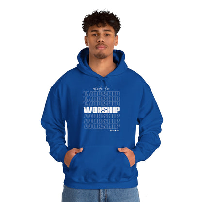 Christian Unisex Hooded Sweatshirt - Made To Worship Design