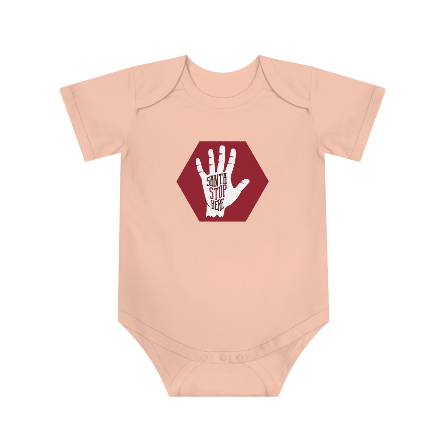 Christmas Baby Bodysuit - Santa Stop Here Design