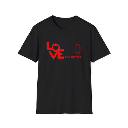 Valentine's Day Unisex T-Shirt - Simple Love One Another Design