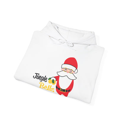 Christmas Unisex Hooded Sweatshirt - Jingle Bells Santa Design