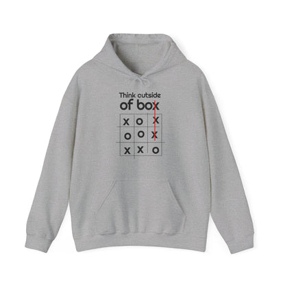 Motivational Unisex Hooded Sweatshirt - Think Outside The Box Design