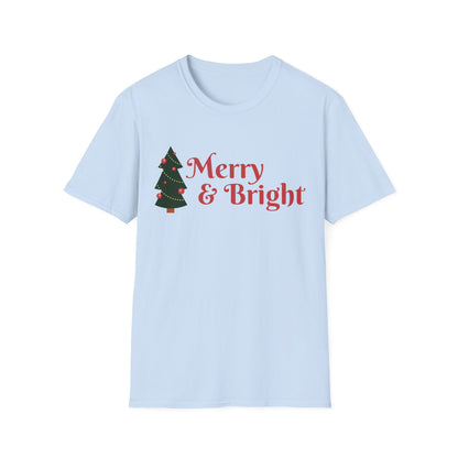 Christmas Unisex T-Shirt - Merry and Bright Design