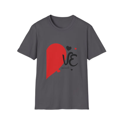 Valentine's Day Unisex T-Shirt - Let Love Create Miracle Right Design