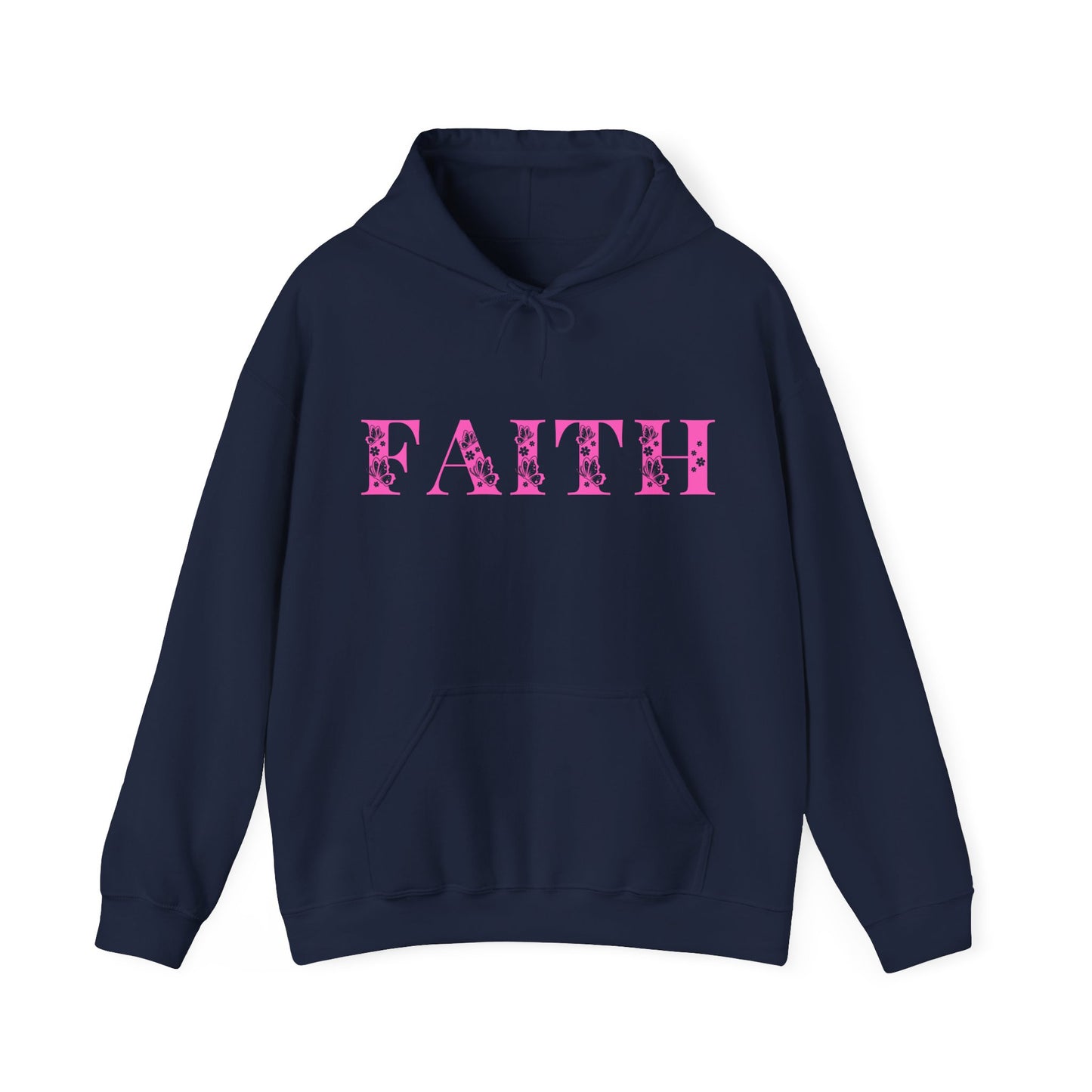 Christian Unisex Hooded Sweatshirt - Faith Pink Design