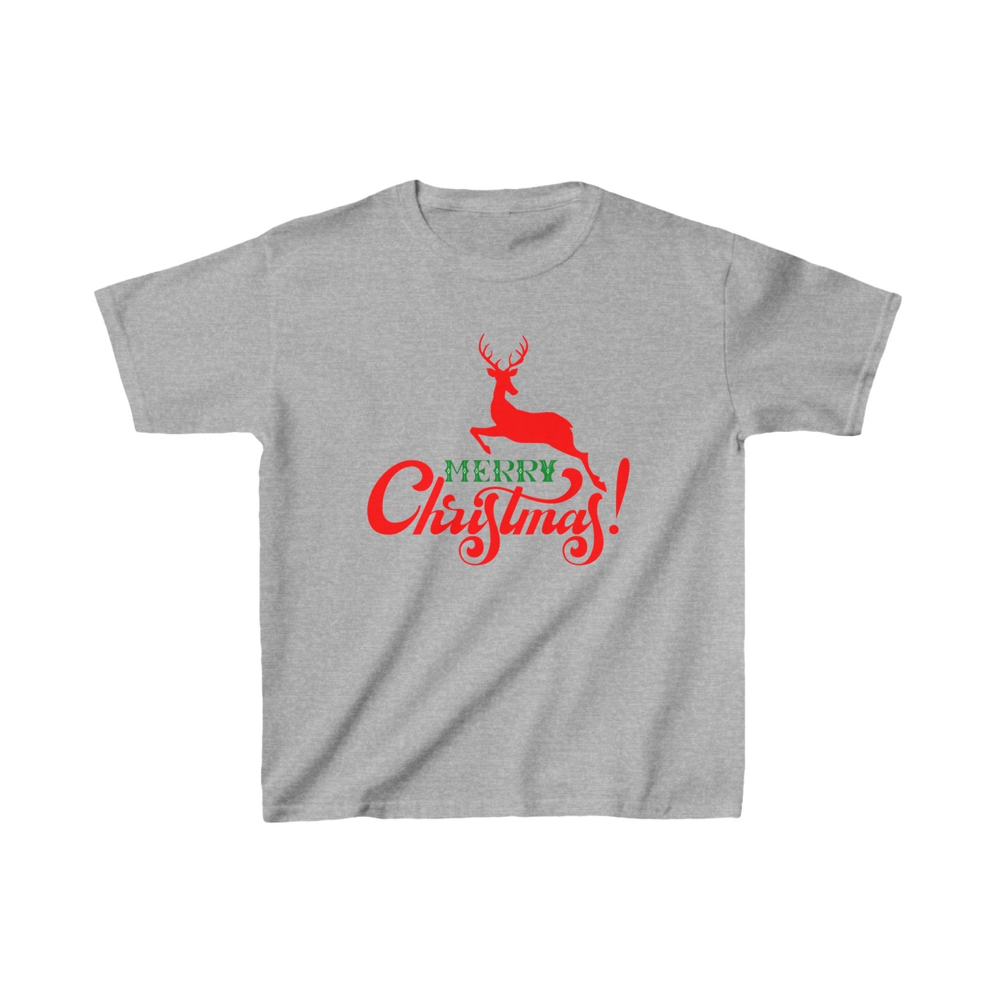 Christmas Unisex Kids T-Shirt - Merry Christmas Reindeer Design