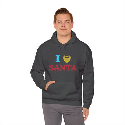 Christmas Unisex Hooded Sweatshirt - I Love Santa Design