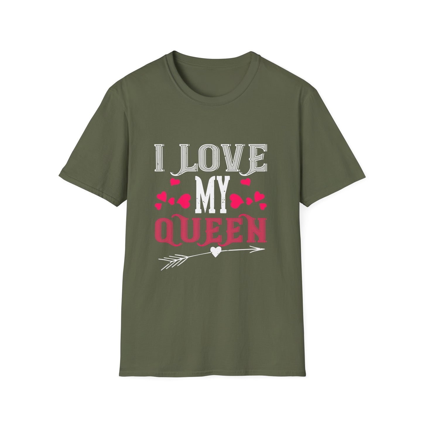 Valentine's Day Unisex T-Shirt - I Love My Queen Design