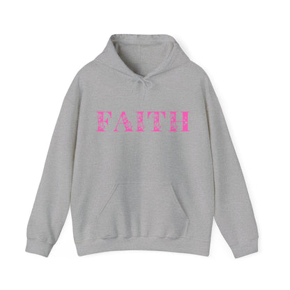 Christian Unisex Hooded Sweatshirt - Faith Pink Design