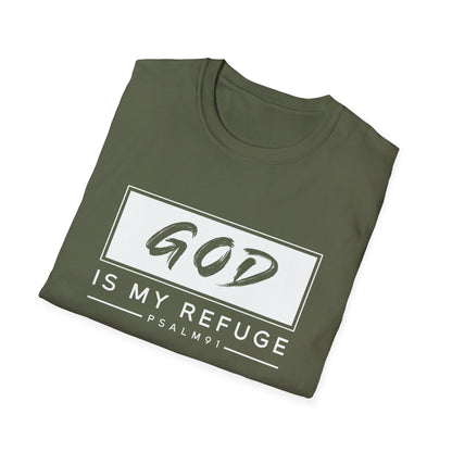 Christian Unisex T-Shirt - God Is My Refuge Design