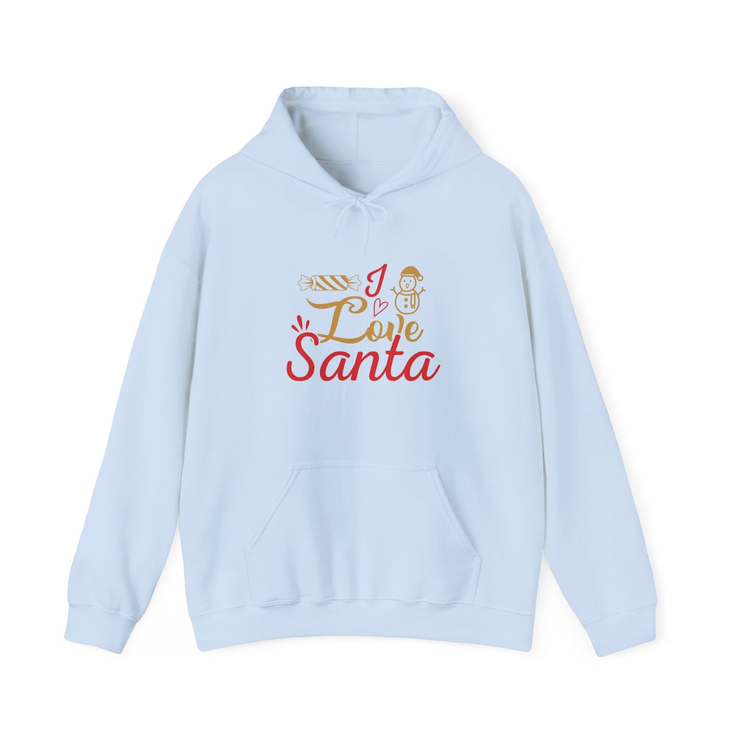 Christmas Unisex Hooded Sweatshirt - Love Santa Design