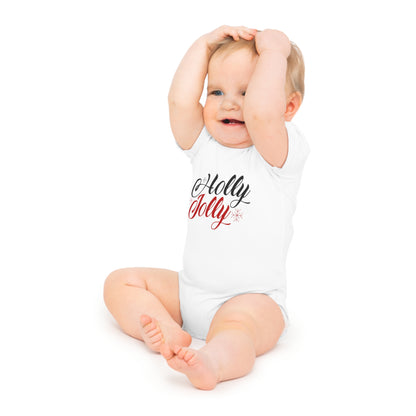 Christmas Baby Bodysuit - Holly Jolly Design