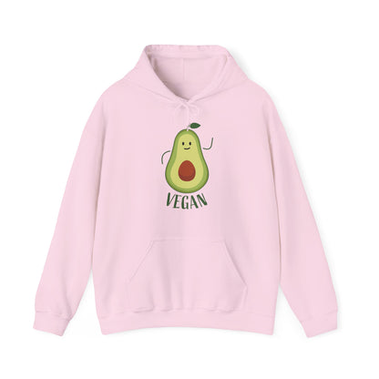 Motivational Unisex Hooded Sweatshirt - Avocado Vegan Design