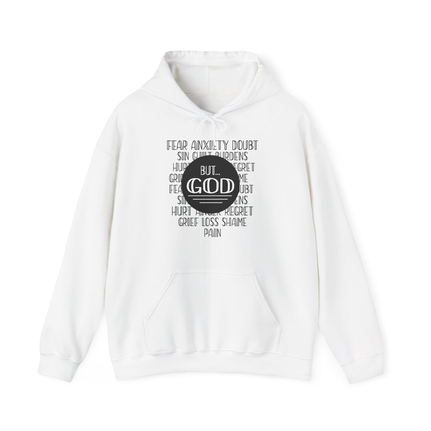 Christian Unisex Hooded Sweatshirt - God Trumps Negative Emotions Design