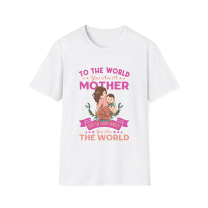 Mother's Day Unisex T-Shirt - To Your Family You Are The World Design