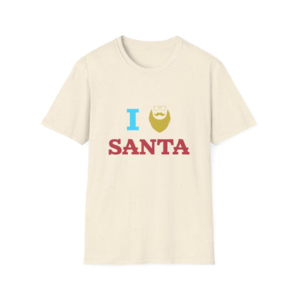 Christmas Unisex T-Shirt - I Love Santa Design