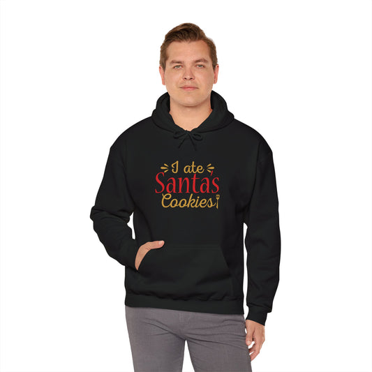 Christmas Unisex Hooded Sweatshirt - I Ate Santa's Cookies Design