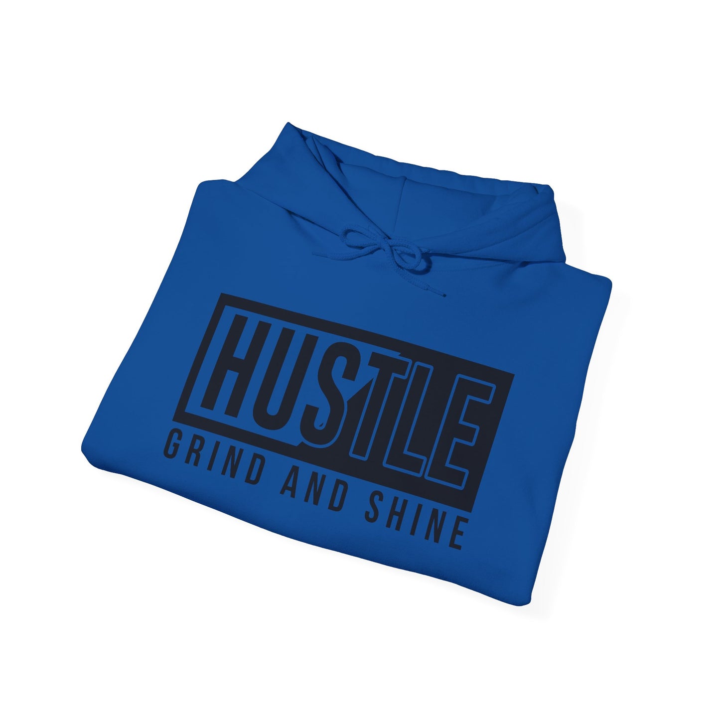 Motivational Unisex Hooded Sweatshirt - Hustle Grind and Shine Design