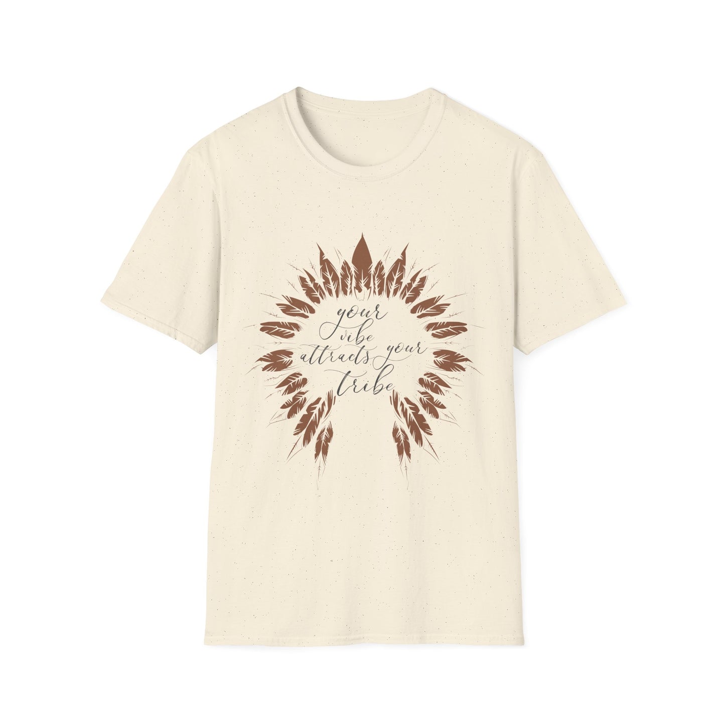 Motivational Unisex T-Shirt - Your Vibe Attracts Your Tribe Design