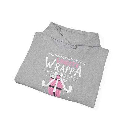 Christmas Unisex Hooded Sweatshirt - Gangsta Wrappa Design