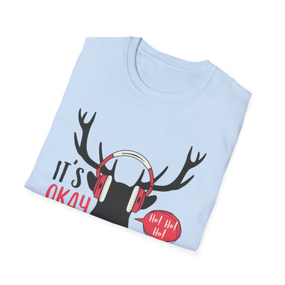 Christmas Unisex T-Shirt - It's Okay To Say Ho Ho Ho Design