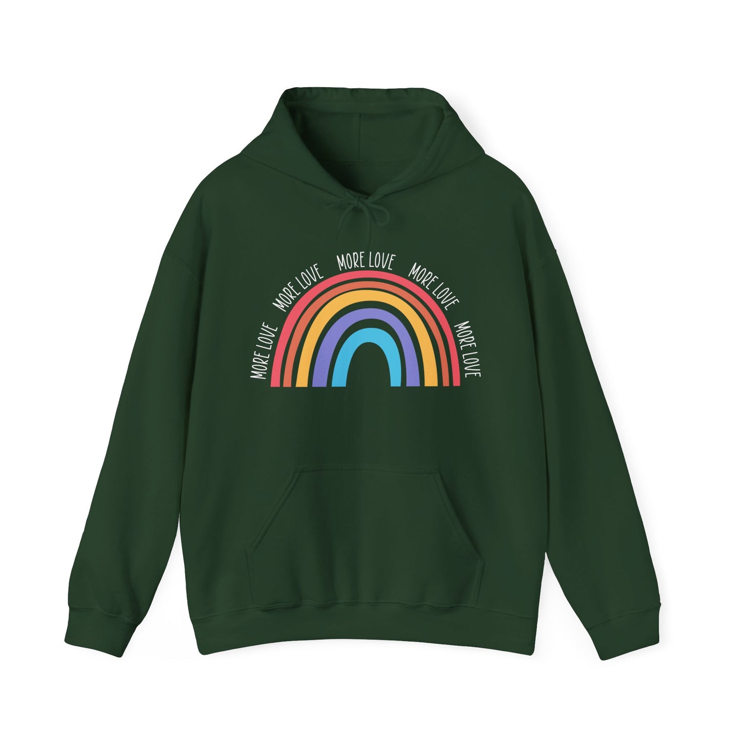 Motivational Unisex Hooded Sweatshirt - More Love x5 Design