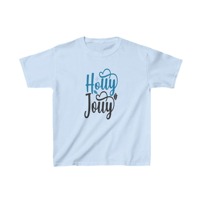 Christmas Unisex Kids T-Shirt - Festive Holly Jolly Design