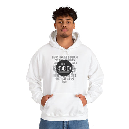 Christian Unisex Hooded Sweatshirt - God Trumps Negative Emotions Design