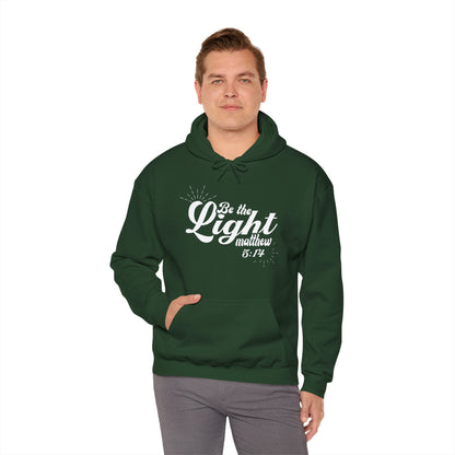 Christian Unisex Hooded Sweatshirt - Be The Light Verse Design