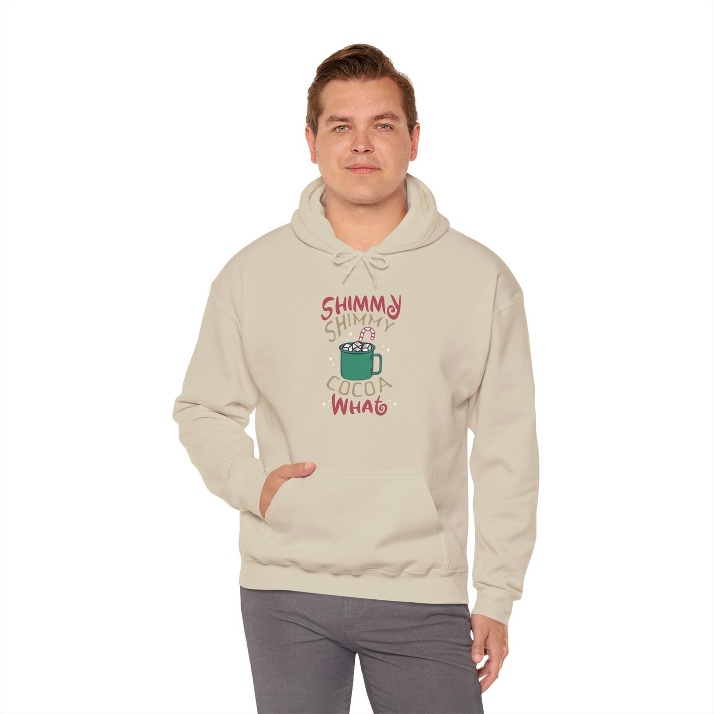 Christmas Unisex Hooded Sweatshirt - Shimmy Shimmy Cocoa What Design