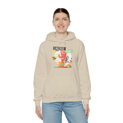 Motivational Unisex Hooded Sweatshirt - Chillout Peace Design