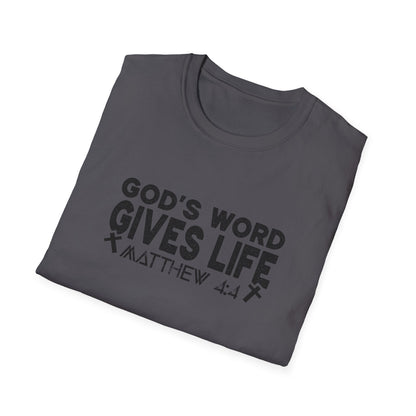 Christian Unisex T-Shirt - God's Word Gives Life Design