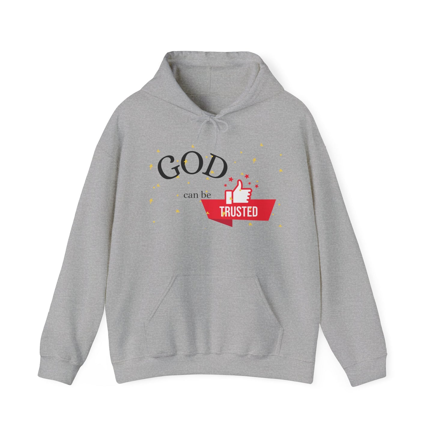 Christian Unisex Hooded Sweatshirt - God Can Be Trusted Design