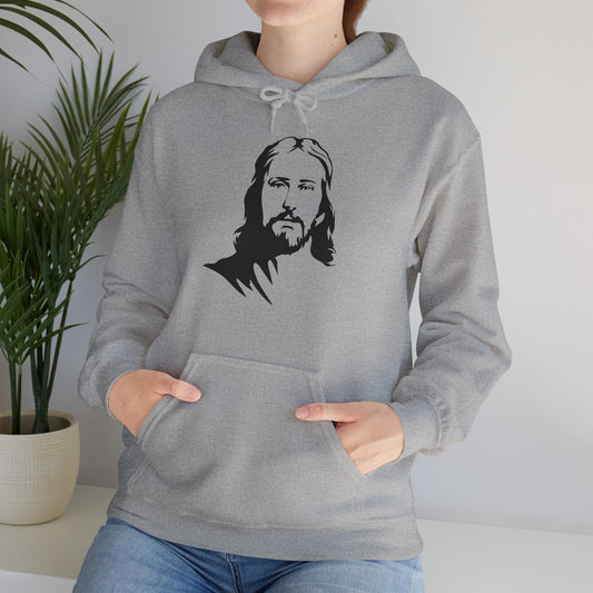 Jesus Christ Silhouette Christian Hoodie - Unisex Faith Sweatshirt for Men & Women