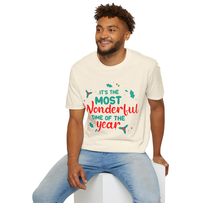 Christmas Unisex T-Shirt - The Most Wonderful Time Design