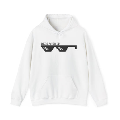 Motivational Unisex Hooded Sweatshirt - Deal With It Design