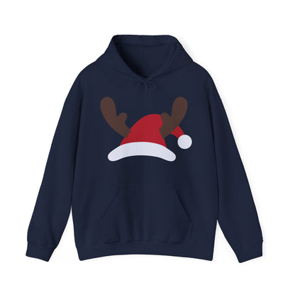 Christmas Unisex Hooded Sweatshirt - Santa's Hat Design