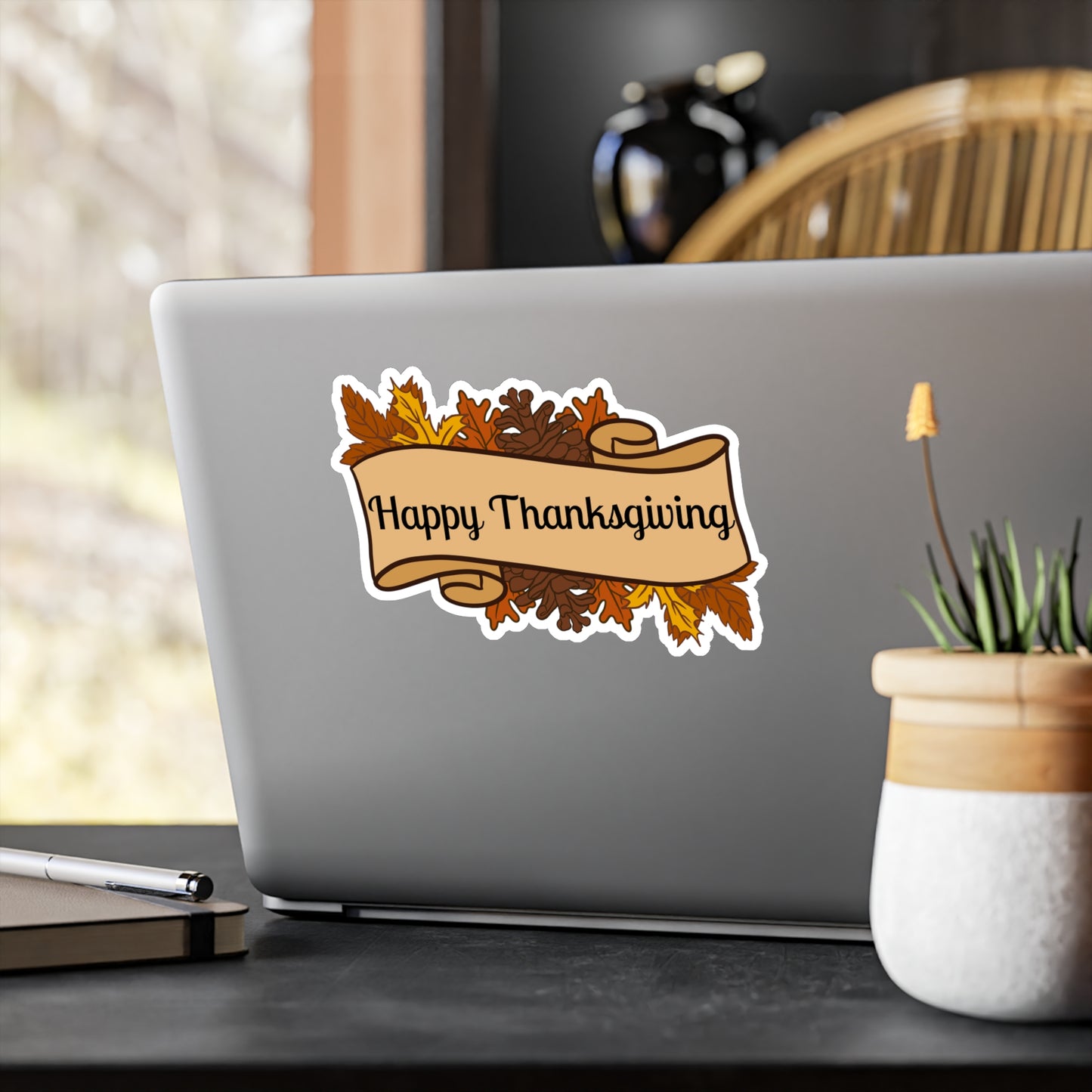 Happy Thanksgiving Scroll Sticker