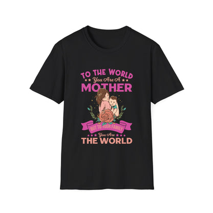 Mother's Day Unisex T-Shirt - To Your Family You Are The World Design